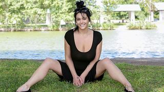 Busty girlfriend teasing