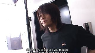 Huge cock for a uniformed Japanese darling