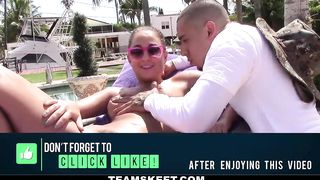 Short Babe Fucked By Pool Boy