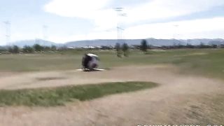 Cute BBW in a Soccer Field