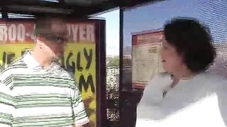 Pretty BBW in a Bus Stop