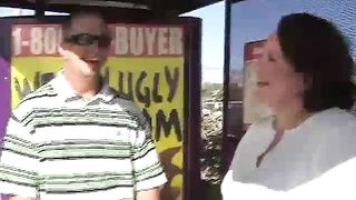 Pretty BBW in a Bus Stop