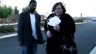 Fat Redhead Seduces a Black Guy