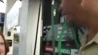 Fat Brunette Sizes Up the Cock