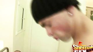 Ass Fucked Tranny Rabeche Gets Jizzed